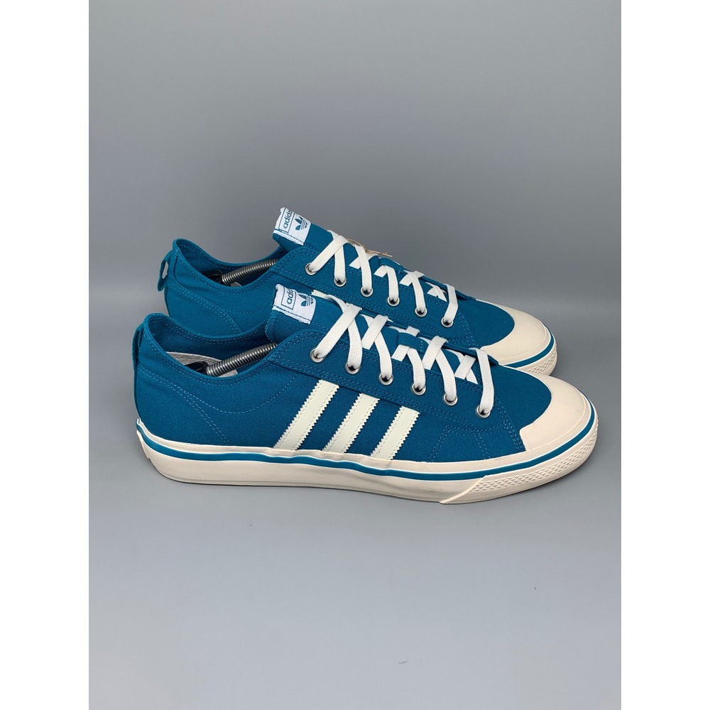 Adidas Nizza RF Blue Canvas Sneakers HQ8566 Men's Sz 13